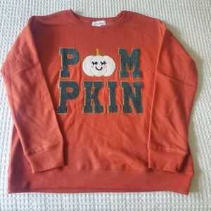 Chenille Pumpkin Sweatshirt-NWT